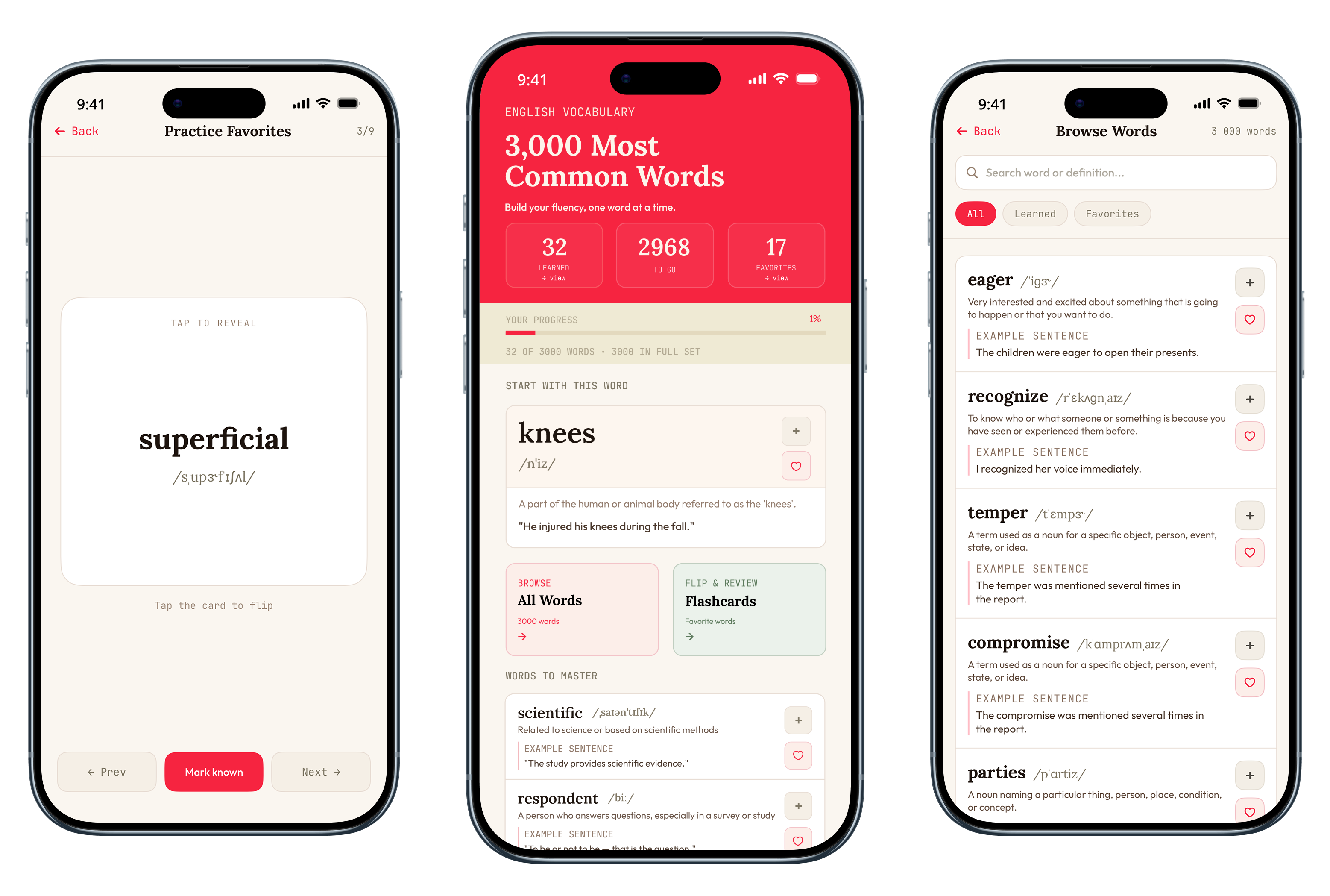 Vocabulary 3000 app preview